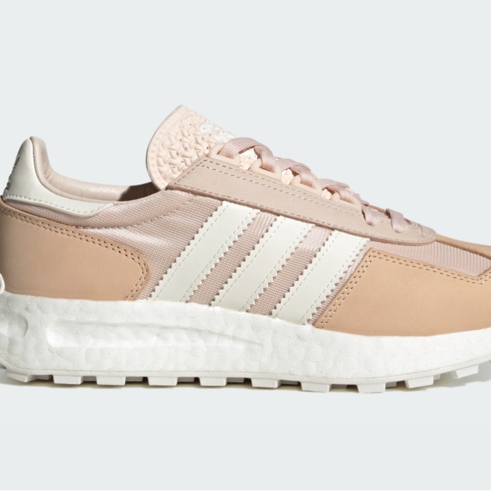 Adidas Women's Beige and Off-White Sneakers RETROPY E5 SHOES pink